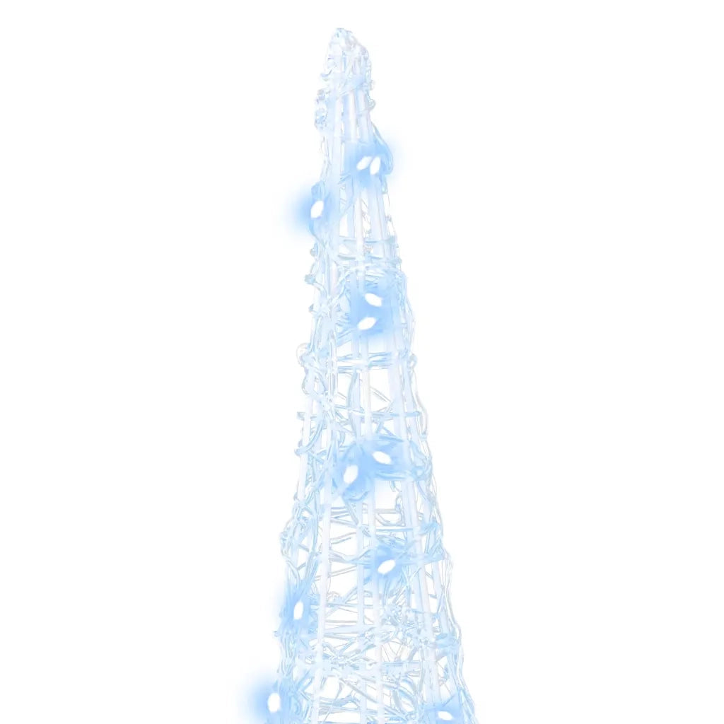 Albero di Natale 3 pcs Bianco freddo 20 x 20 x 80 cm Acrilico