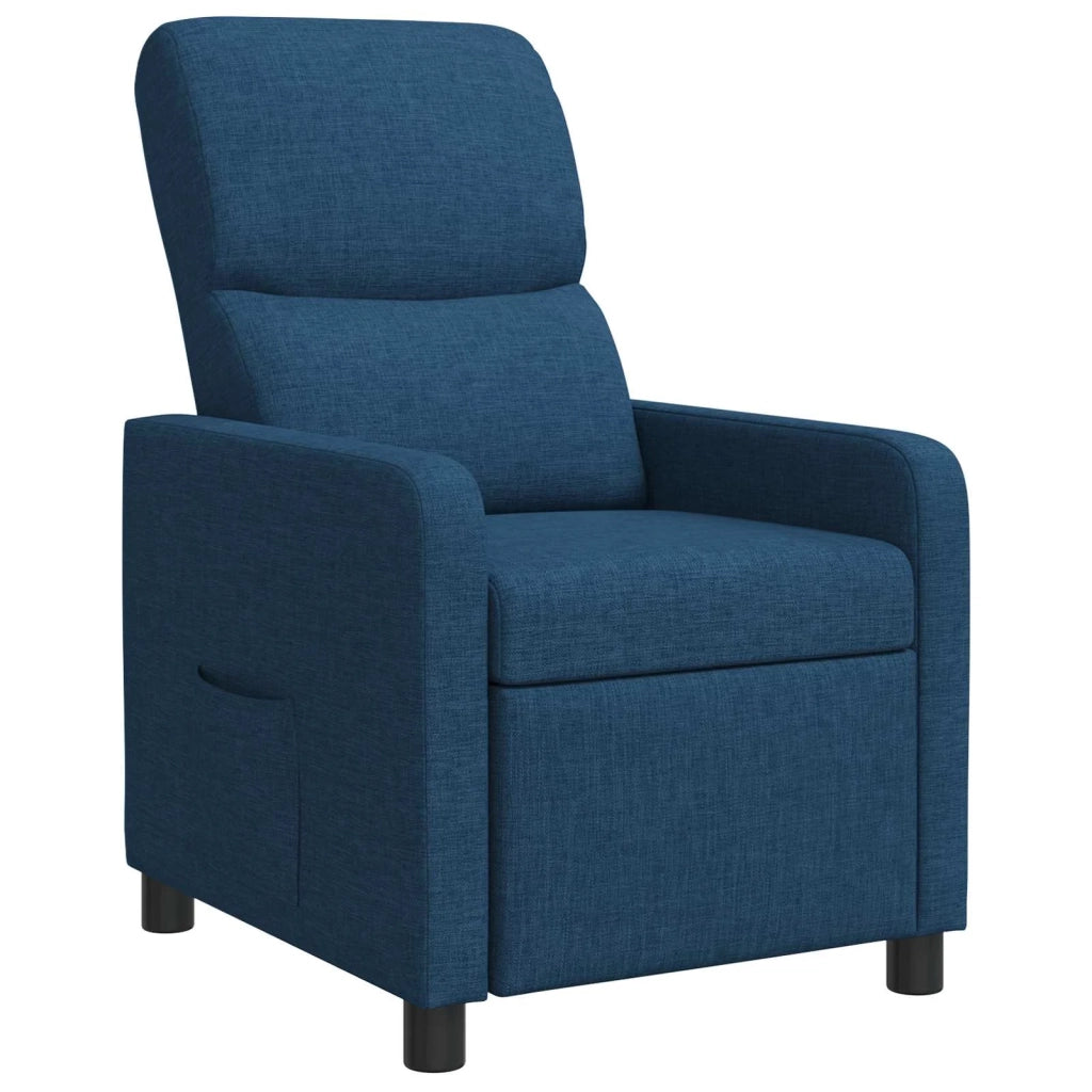 Divano Sedia-Poltrona reclinabile Blu Tessuto 362672