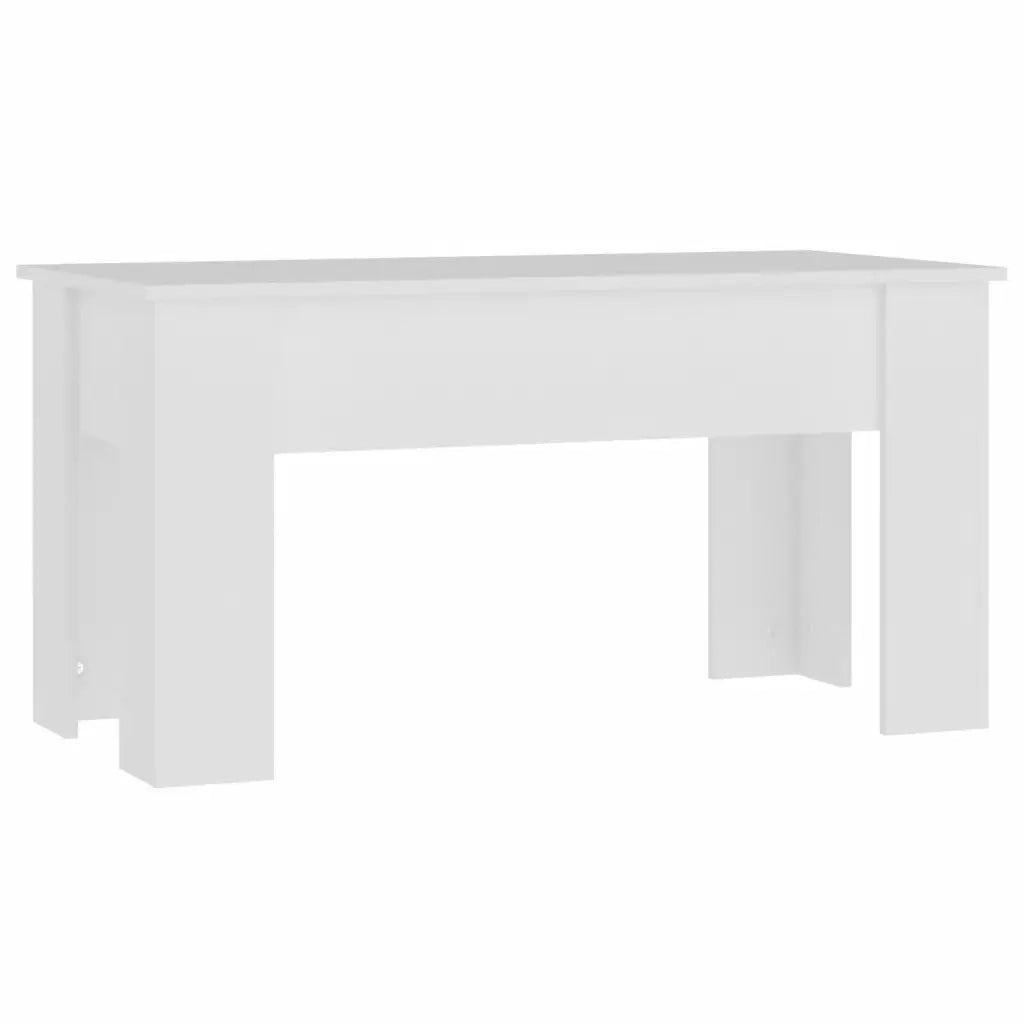 Tavolino da Salotto Bianco 101x49x52 cm in Legno Multistrato 809683