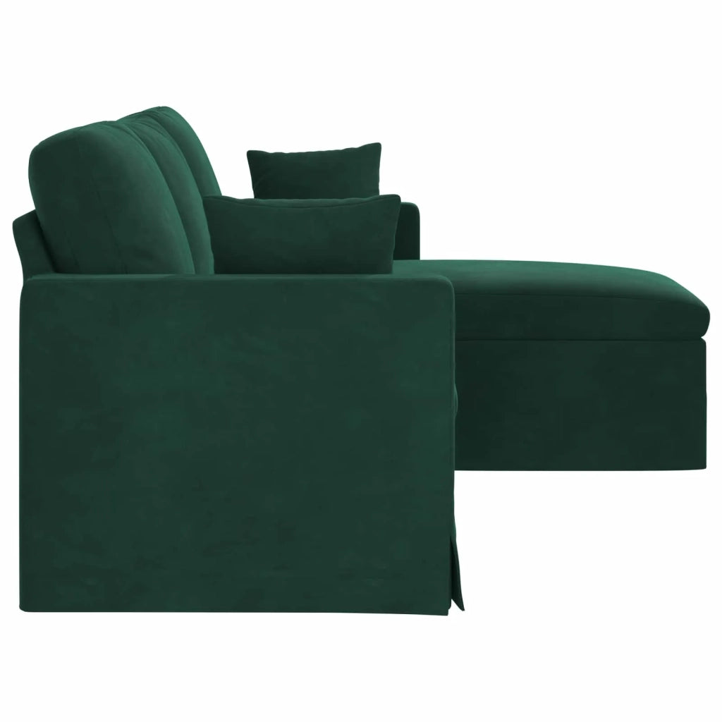 Divano Verde Scuro 198 x 134 x 80 cm Velluto 42024460