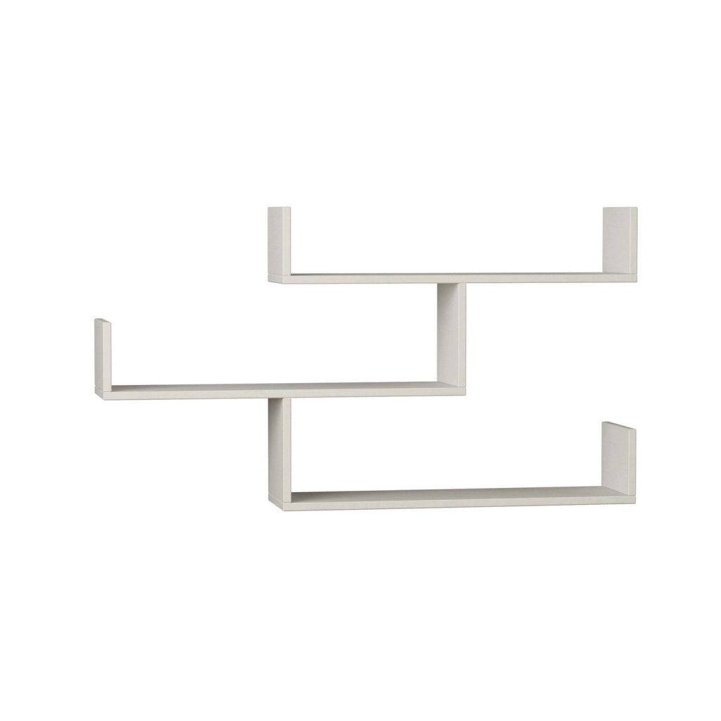 Mensola da parete in legno "Tibet" - 119 x 23 x 66 cm - Bianco