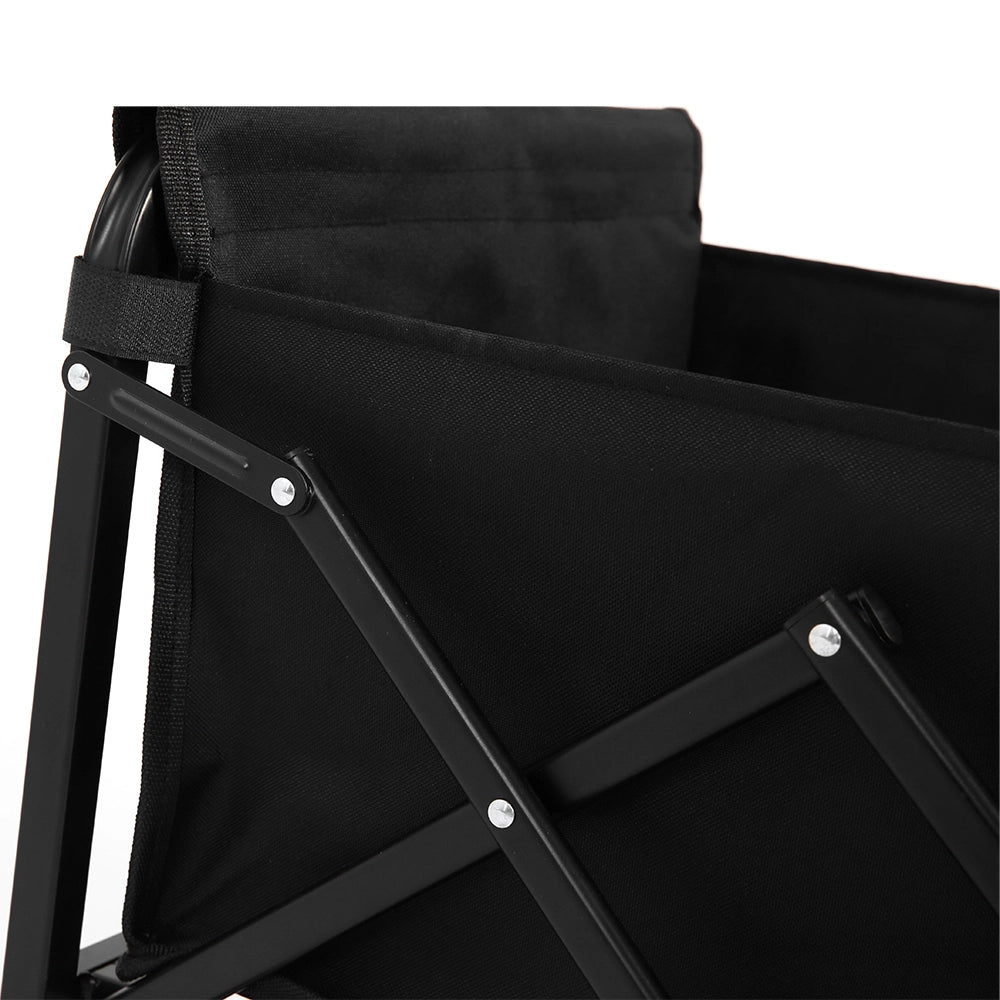 Carrello da spiaggia pieghevole - Xylo - Leggero e portatile, grande capacit??, ruote, resistente - Nero