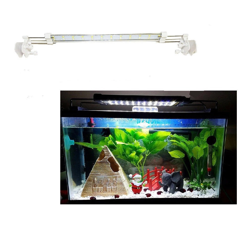 Trade Shop - Lampada Luce Plafoniera Led Per Acquario Allungabile Per Bordo Vasca 12 Watt -
