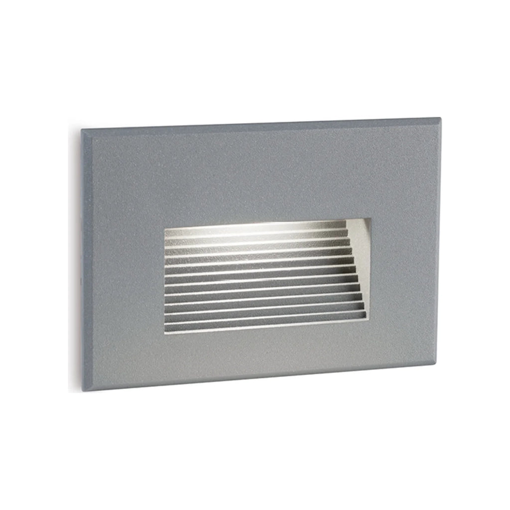 Segnapasso In Alluminio Svasato Scalinata Grigio Led 3 W 300 Lm 3000K Spina