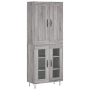 Credenza | Madia | Buffet da pranzo | Armadio da pranzo Grigio Sonoma 69,5x34x180 cm in Legno Multistrato