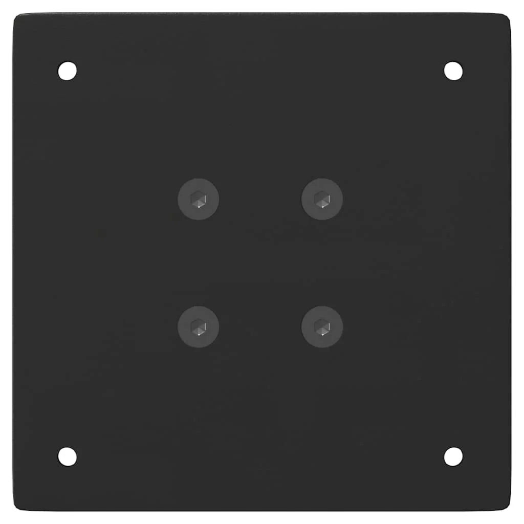 Set di 4 gambe per tavolino da caffè 42 cm stile moderno design pulito con guide in acciaio nero 02_0056785