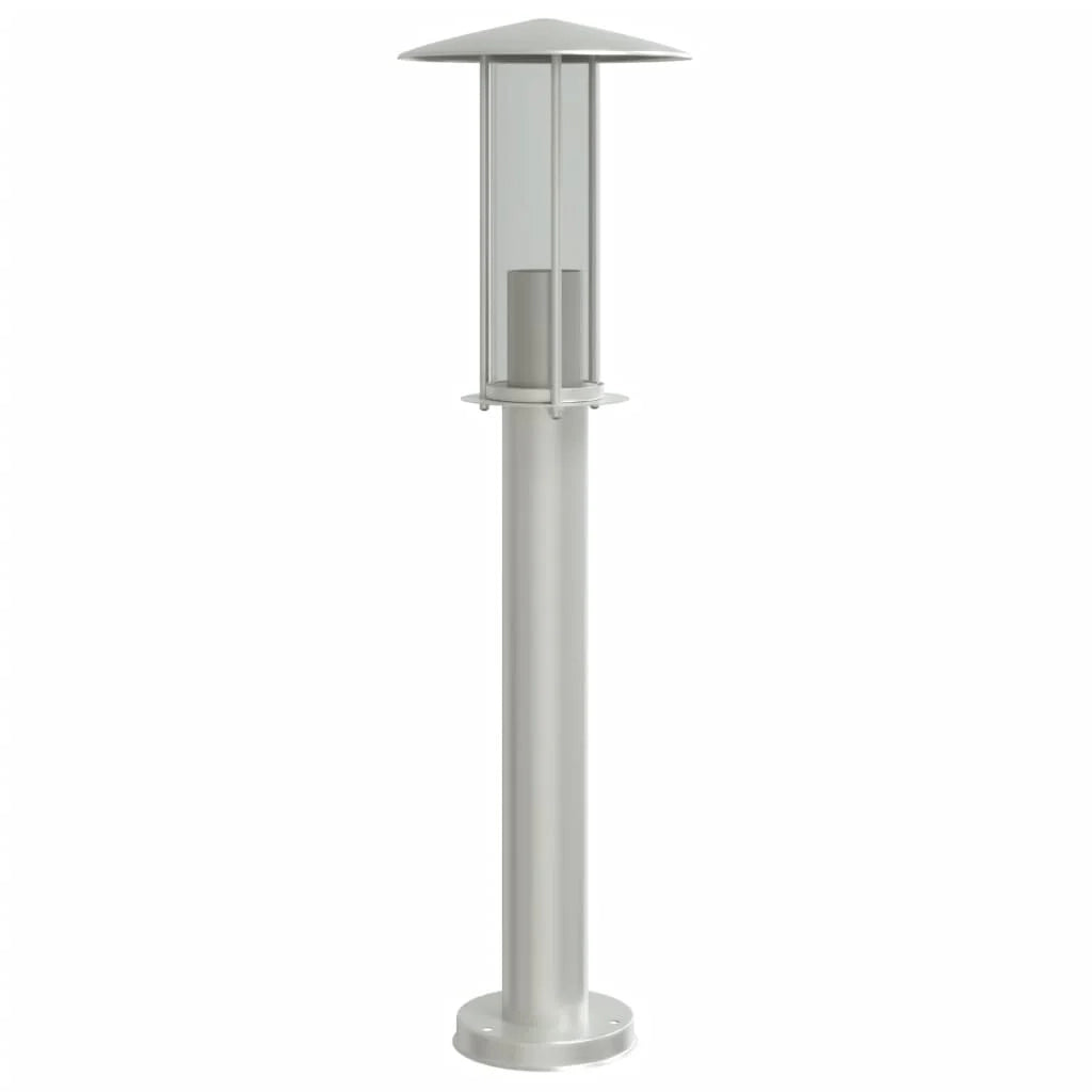 Set di 3 lampade da terra per esterni color argento 60 cm acciaio inox argento 02_0042560