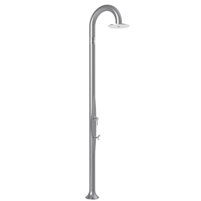 Doccia Tradizionale In Alluminio Funny Yin Top Line Con Miscelatore E Lavapiedi Colore Argento Cv-T325-Tl/1300