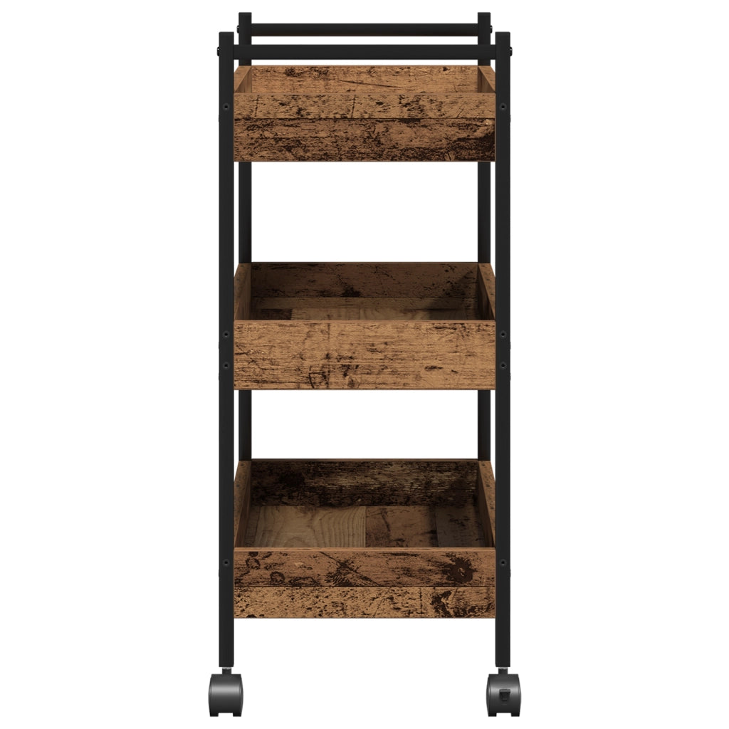 Carrello da cucina  in legno vecchio 50x30x70 cm in legno ingegnerizzato