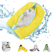 Sacchetto per scarpe per lavatrice, Tasca per scarpe per lavatrice, Tasca per scarpe lavabile, Sacchetto per sneakers per lavatrice, Sacchetto lavabile per scarpe riutilizzabile con cerniera in peluche (giallo)