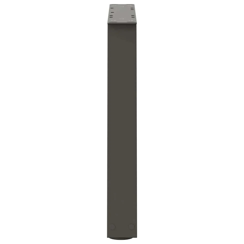Set di 2 gambe per tavolino da caffè a forma di V 50 x 42-43,3 cm design moderno con piedini regolabili in acciaio antracite 02_0056845
