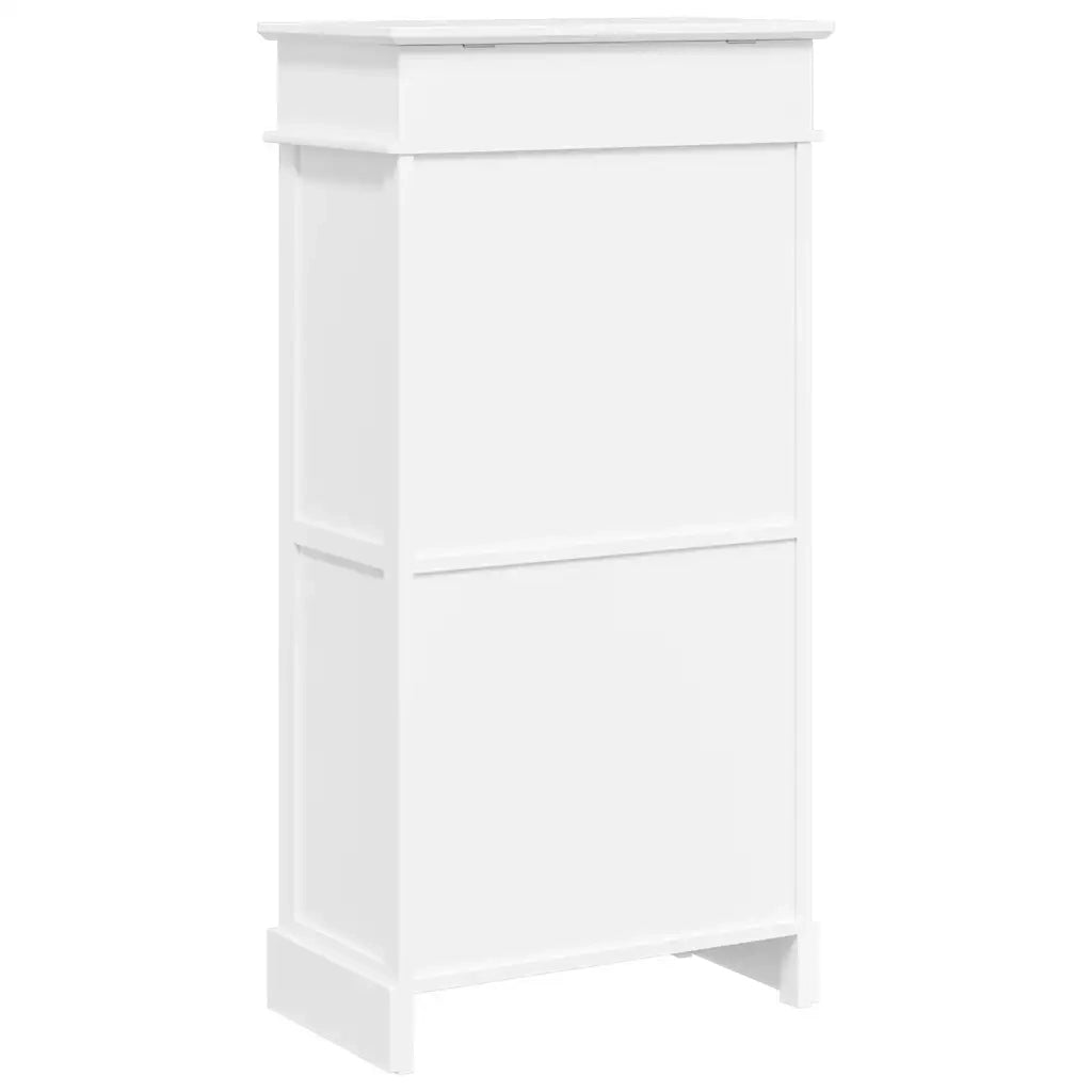 Scarpiera Bianca 50x28x98 cm in Legno di Paulownia cod mxl 49140