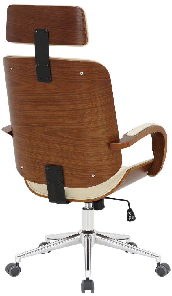 Sedia da ufficio Dayton Noce/crema