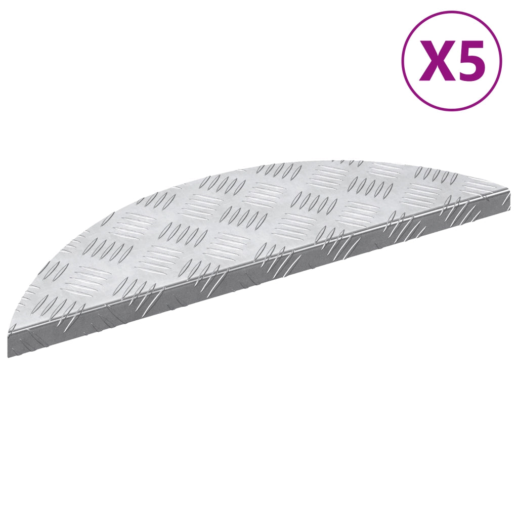 Scalini in Alluminio 5 pz Antiscivolo 60x18 cm