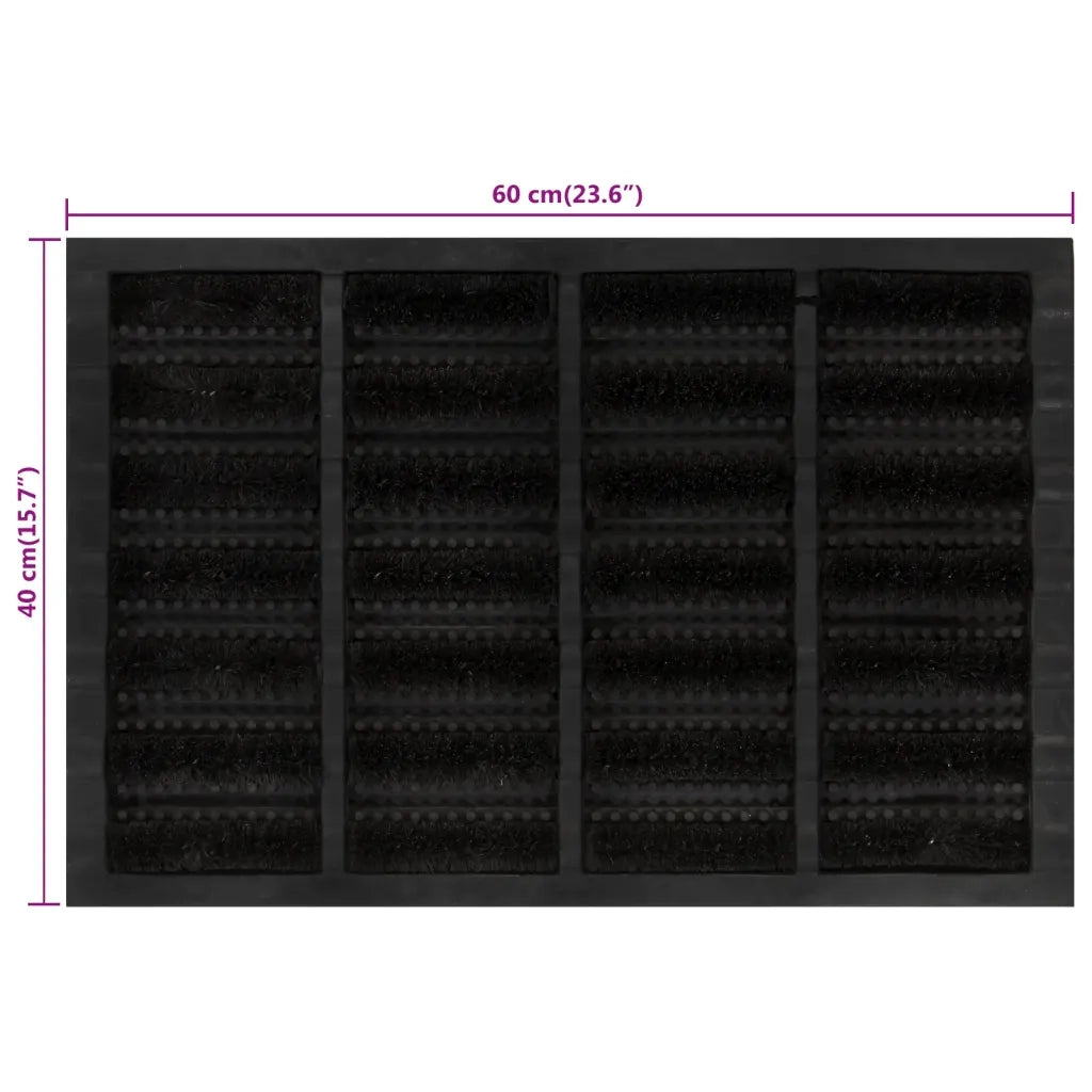 Zerbino Rettangolare 40x60 cm in Gomma e Fibra di Cocco 155662