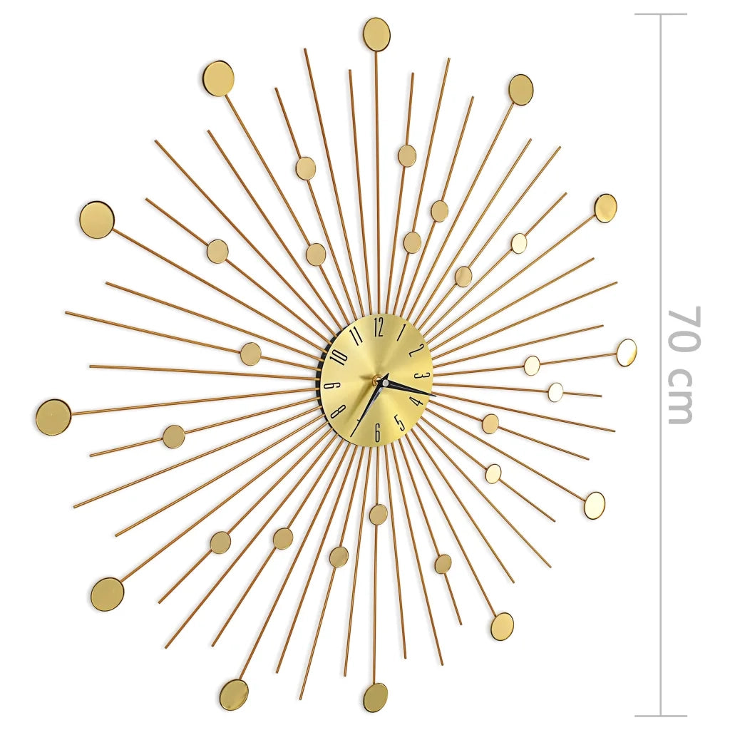 Orologio da Parete in Metallo 70 cm Dorato CFW9761628