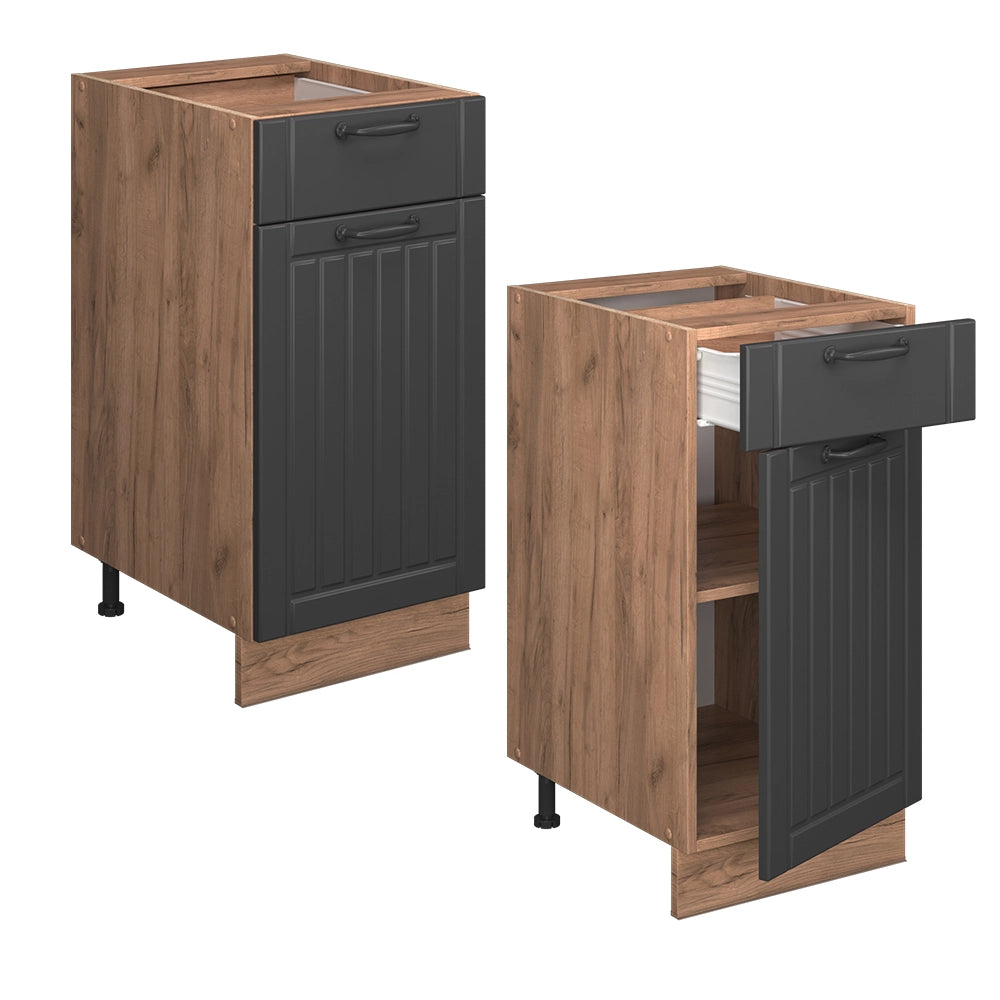 Vicco Mobiletto base per cucina Grigio scuro 40 cm senza piano di lavoro
