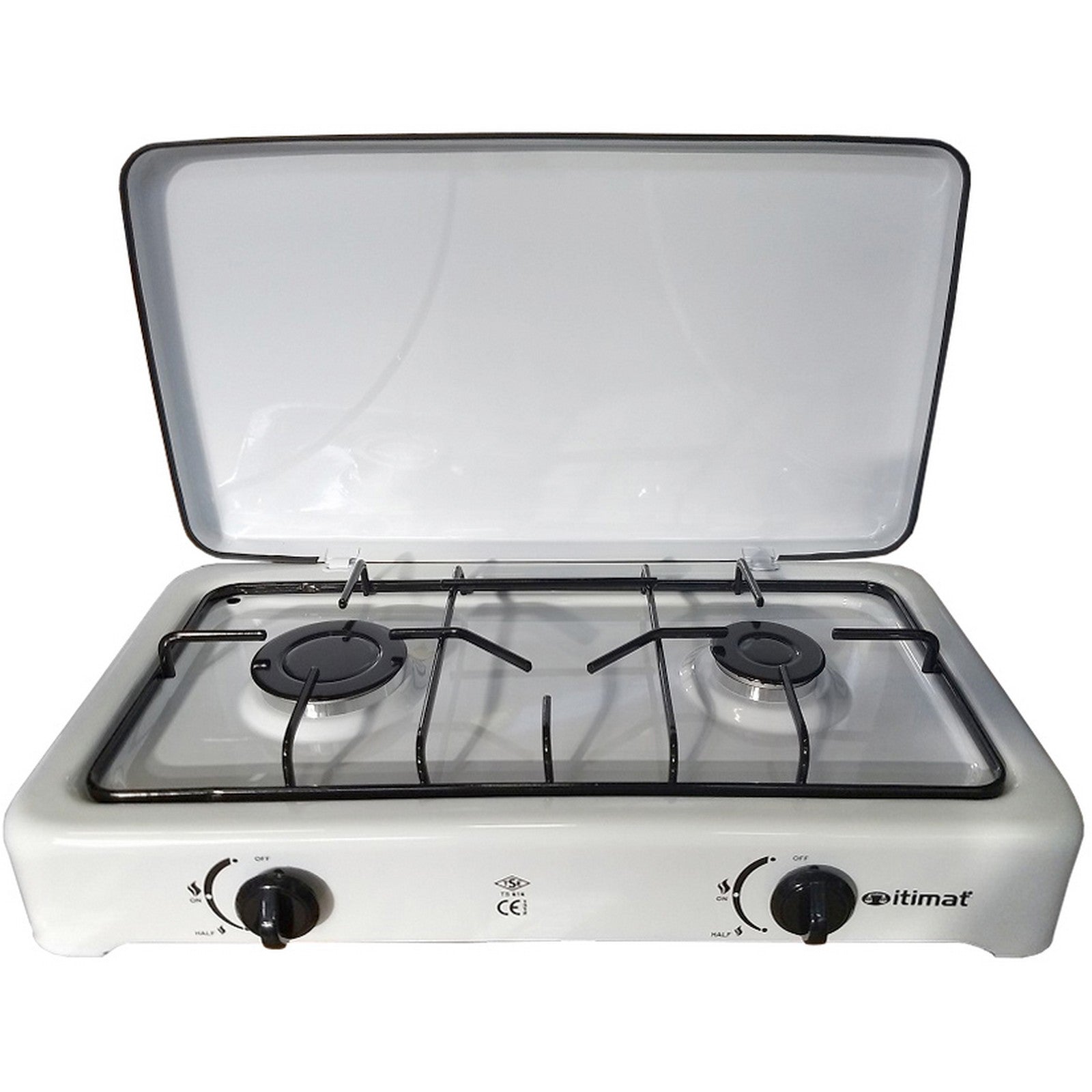 fornello a gas 2 fuochi con coperchio cod:ferx.4922