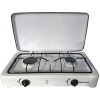 fornello a gas 2 fuochi con coperchio cod:ferx.4922