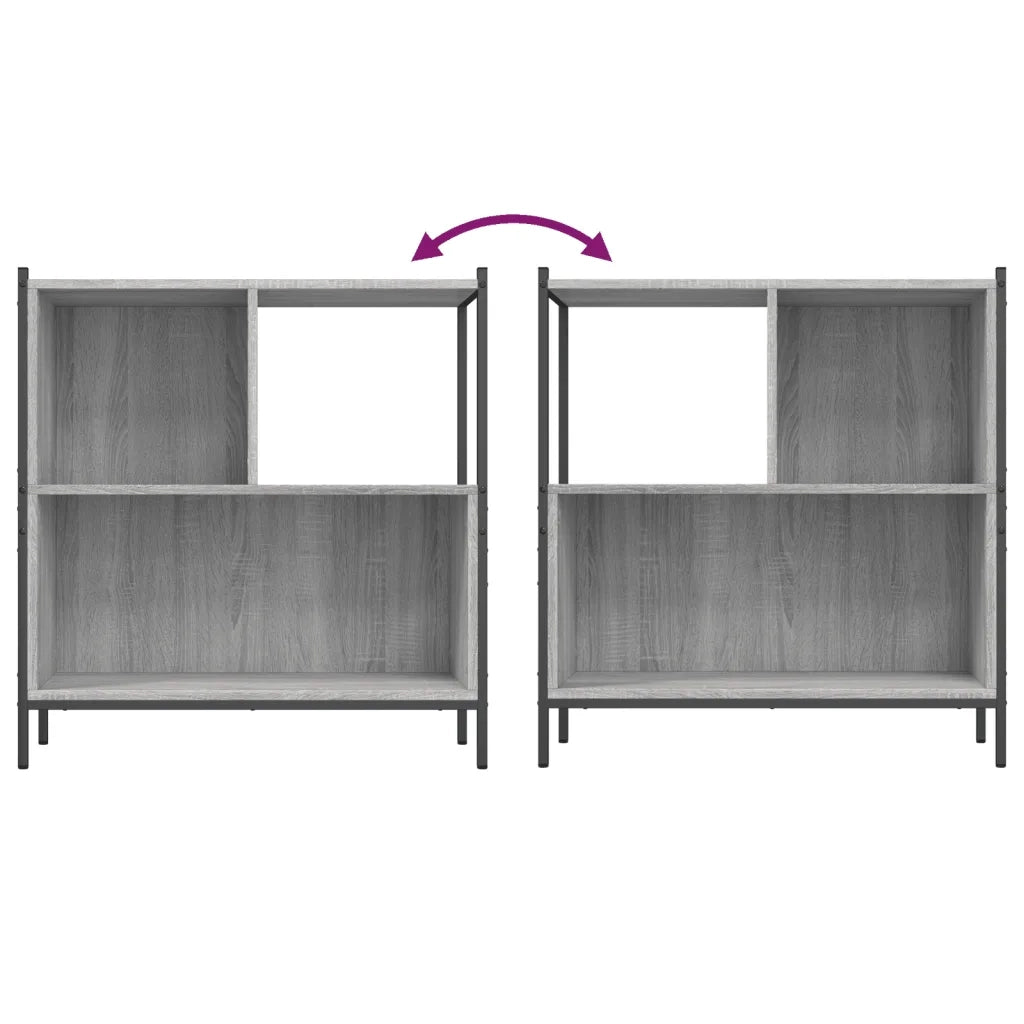Libreria Grigio Sonoma 72x28x77,5 cm in Legno Multistrato 838881