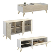 Tellur, set Mobili da Soggiorno Cassetti, Marrone Rovere