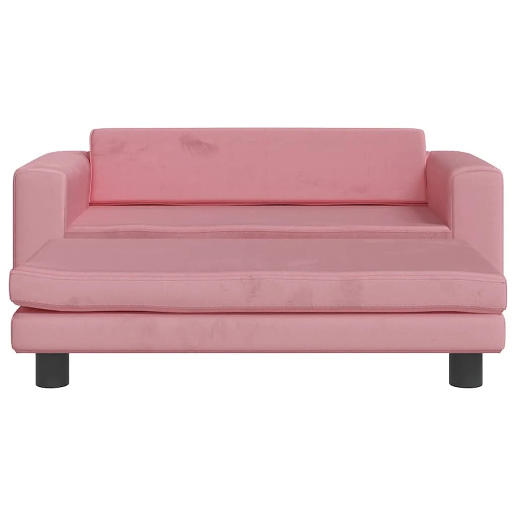 Cuccia per cani comoda cuccia con estensione 100 x 50 x 30 cm velluto rosa 02_0043072