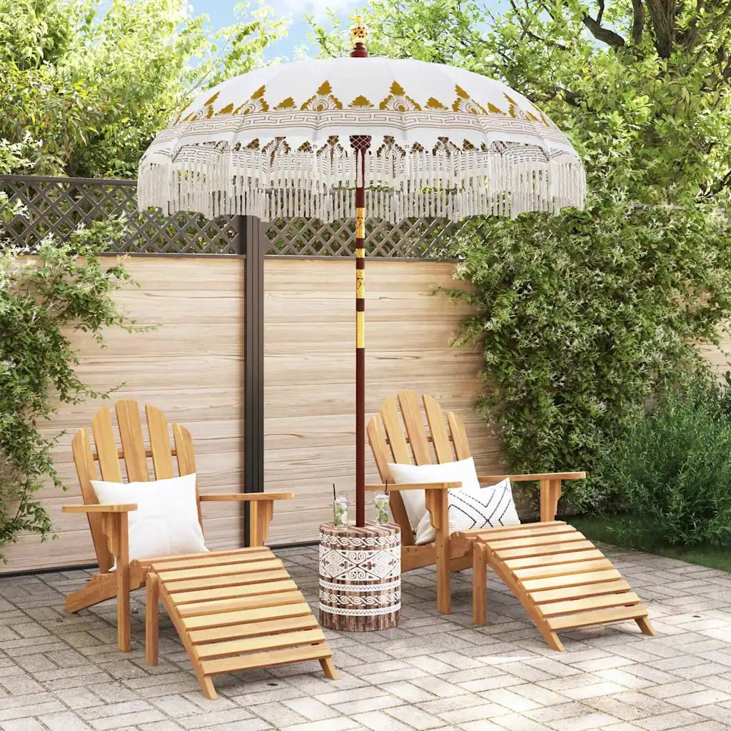 Ombrello balinese con base Crema 185 x 185 x 260 cm