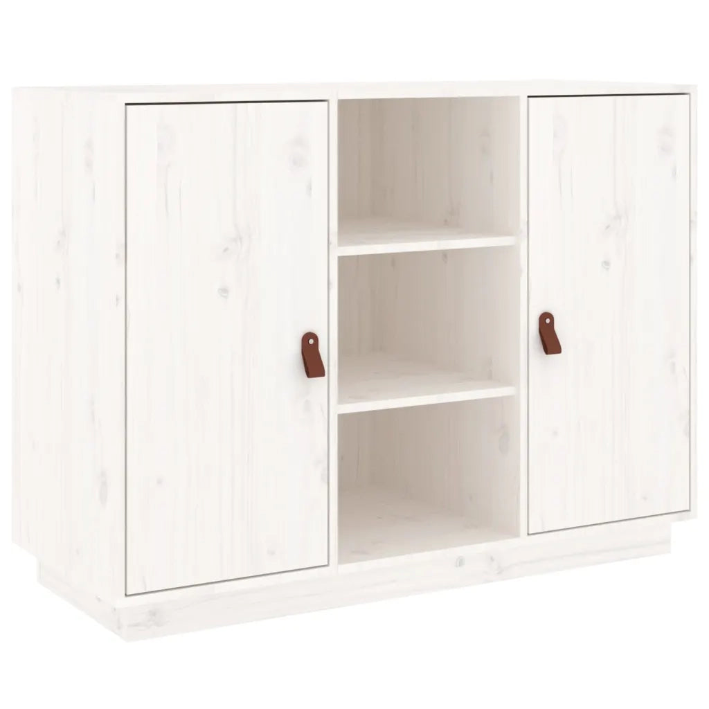Credenza | Madia | Buffet da pranzo | Armadio da pranzo Bianca 100x40x75 cm in Legno Massello di Pino