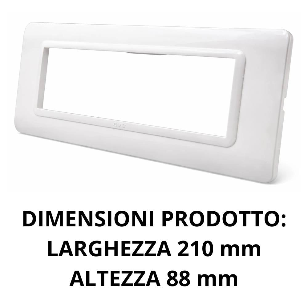 Placa ave s44 bianco in tecnopolimero design elegante *** numero posti 7 moduli, confezione 1