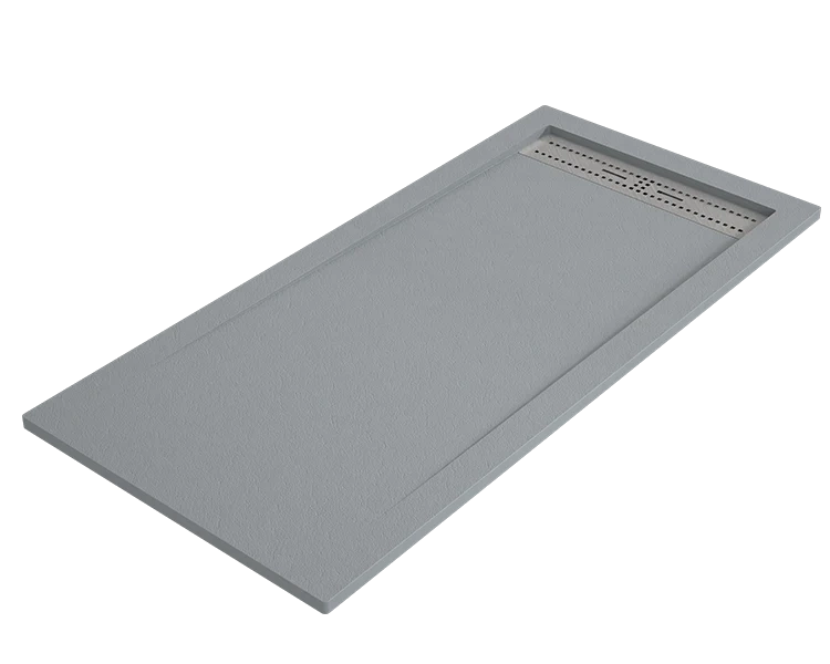 Piatto doccia BIDAI 70x130 cm Cemento griglia in acciaio