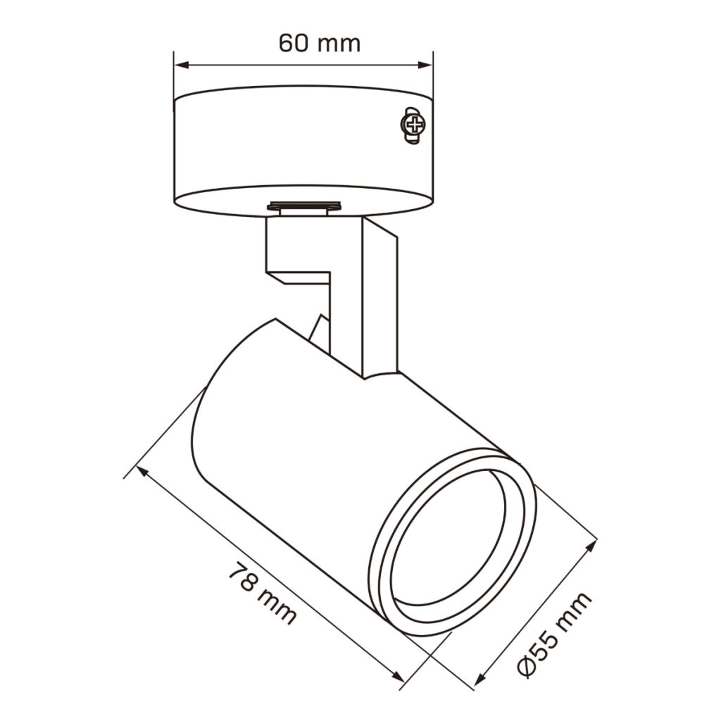 Faretto parete/soffitto nero 1xGU10 10W Polux LYNX