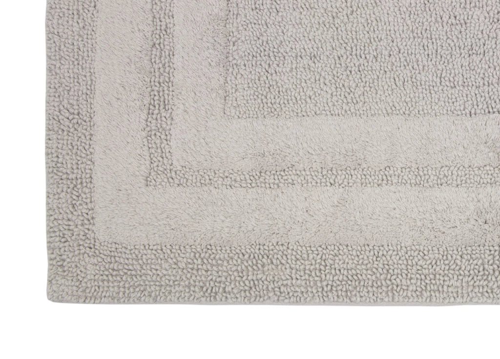 Tappeto Casa Bagno Cotone Spugna Morbida Tinta Unita Antiscivolo Sirio Perla - 55x100 - Perla