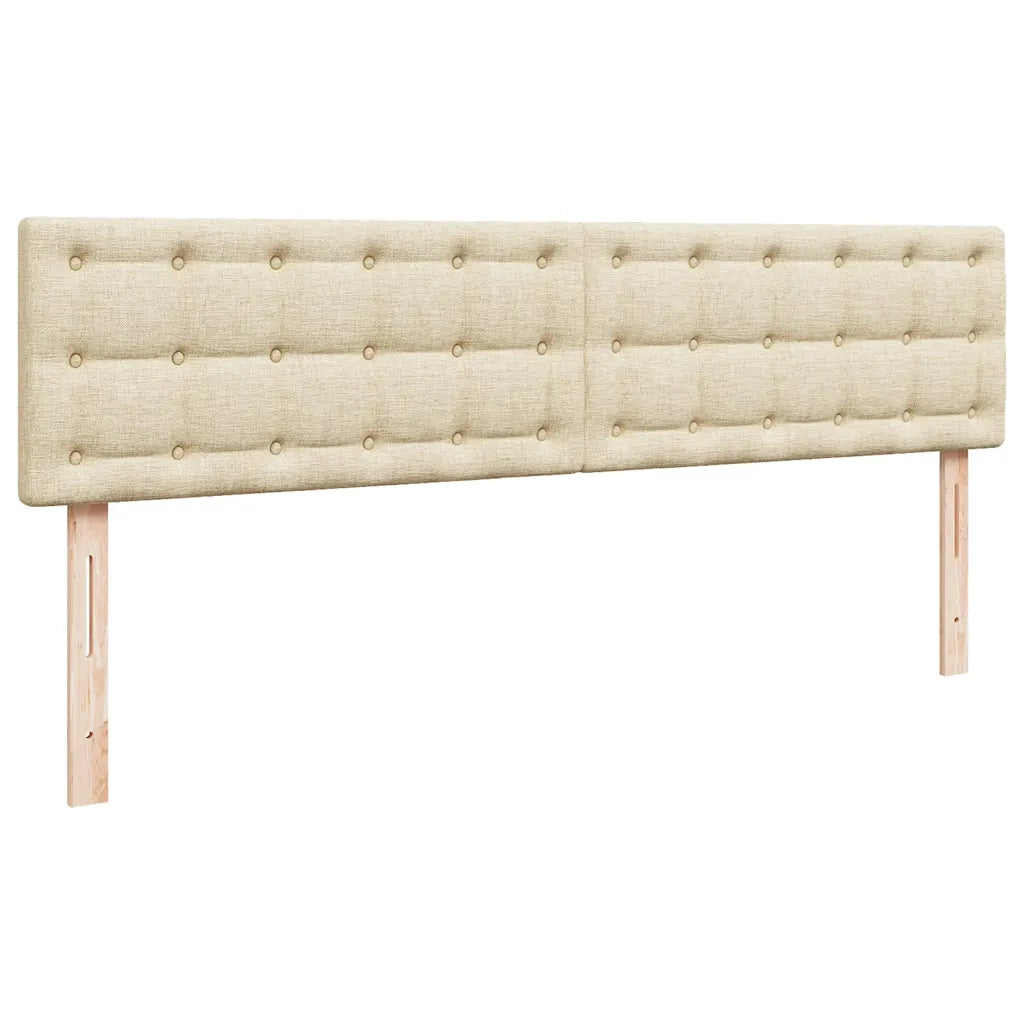 Pouf Letto con Materasso e LED Crema 180x200cm in Tessuto 3312497