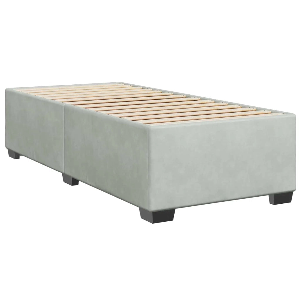 Letto box spring con materasso Blu 90 x 190 cm Velluto 3455010