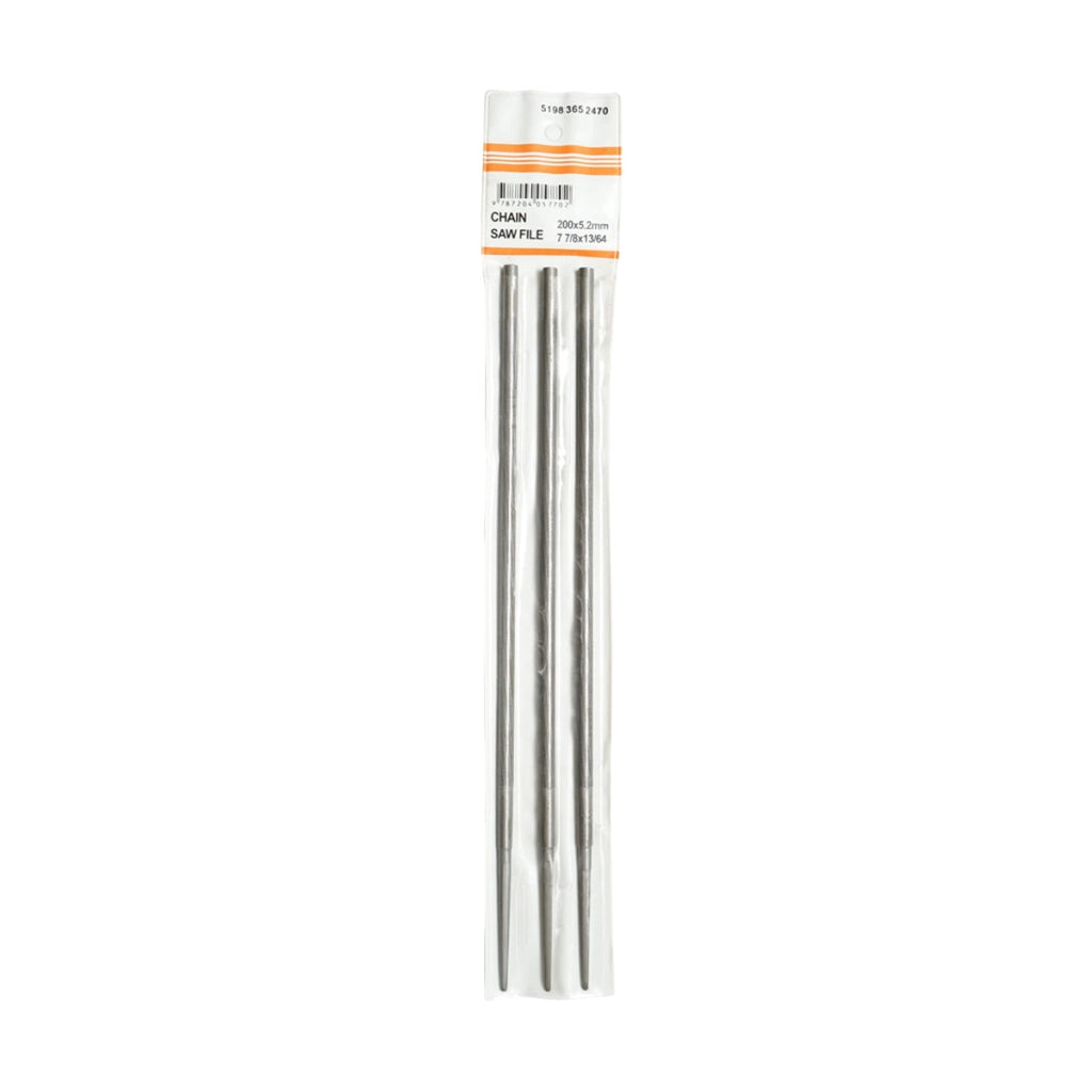 Set di 3 lime tonde per affilare le catene delle motoseghe 5,2x200mm Breckner Germany