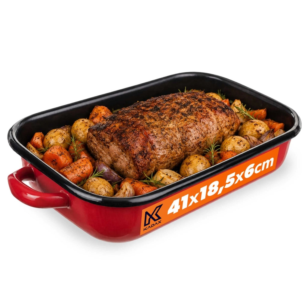 Teglia da forno a induzione smaltata a gas KADAX grande 41 cm 3,4 L