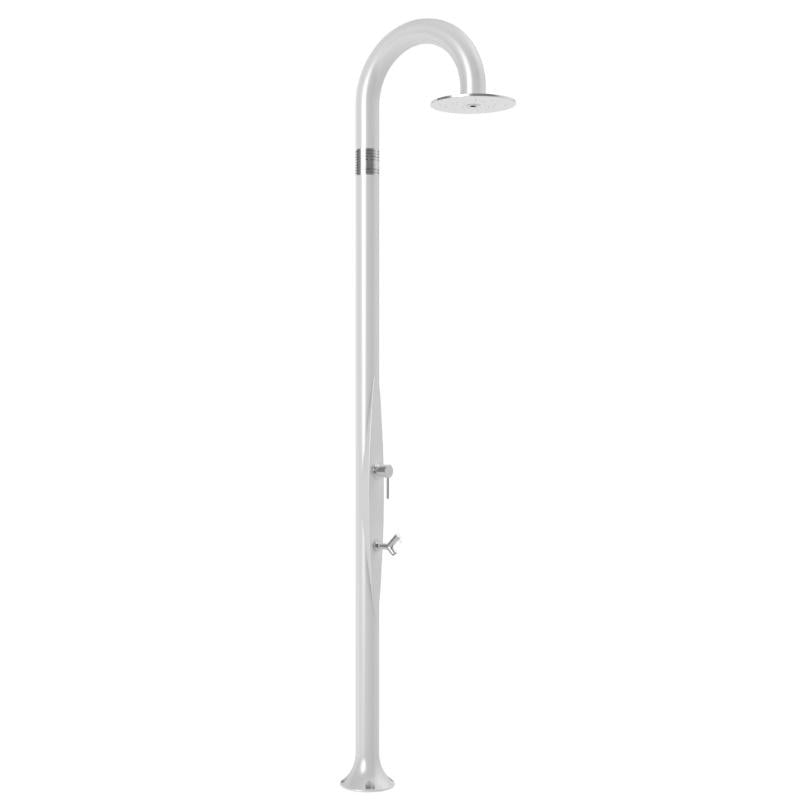 Doccia Tradizionale In Alluminio Funny Yin Top Line Con Miscelatore E Lavapiedi Colore Perla Bianca Cv-T325-Tl/9400