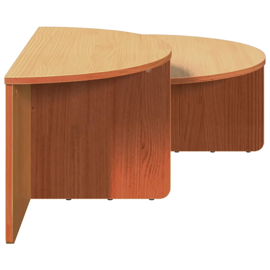 Tavolino da salotto 2 pcs Marrone cerato Legno di pino massello 873537