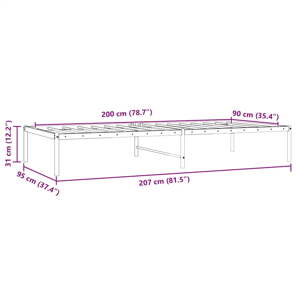 Giroletto in Metallo Bianco 90x200 cm 350906