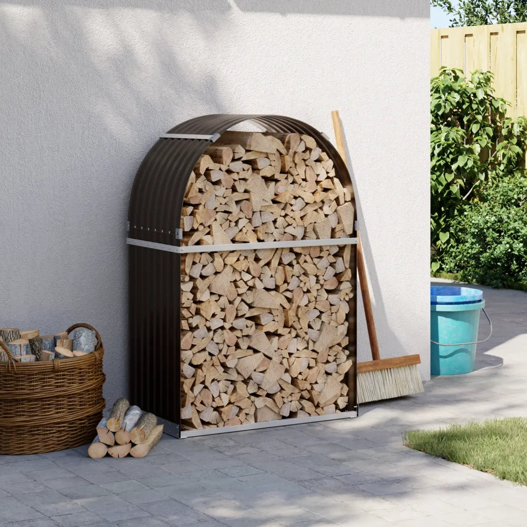 Portaceppi Marrone 80x45x120 cm in Acciaio Zincatocod mxl 109000
