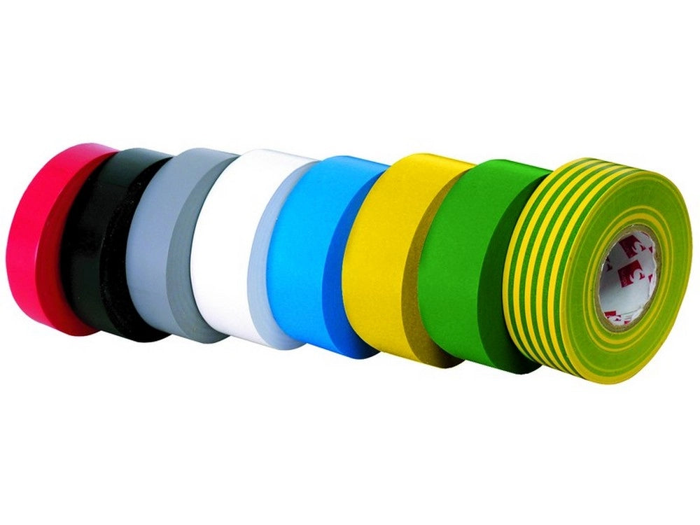 10rotoli nastro isolante autoestinguente mm. 19x25 mt col. azzurro cod:ferx.vit23084