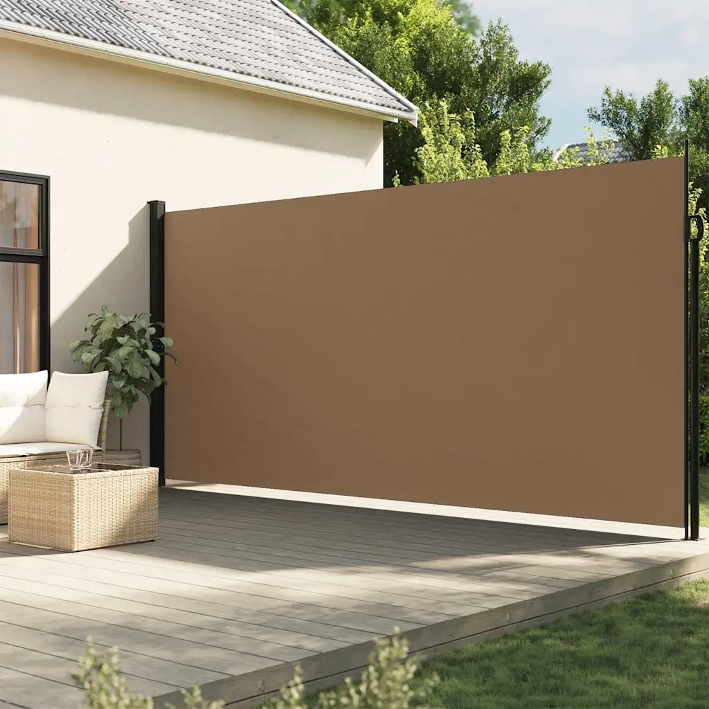 Tenda da Sole Laterale Retrattile Tortora 220x500 cm 4004484