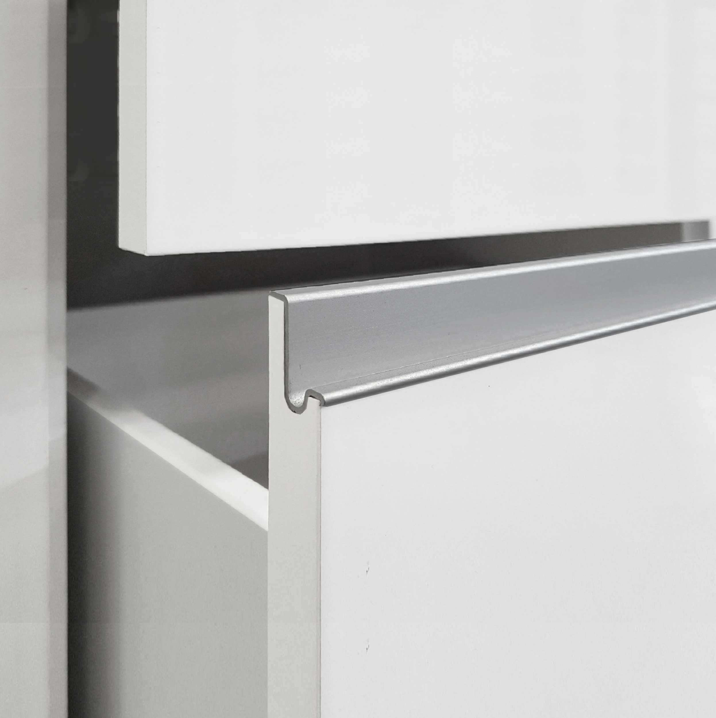 Credenza a cassettiera Magic 1 anta e 3 cassetti bianco lucido 120x40x105 cm