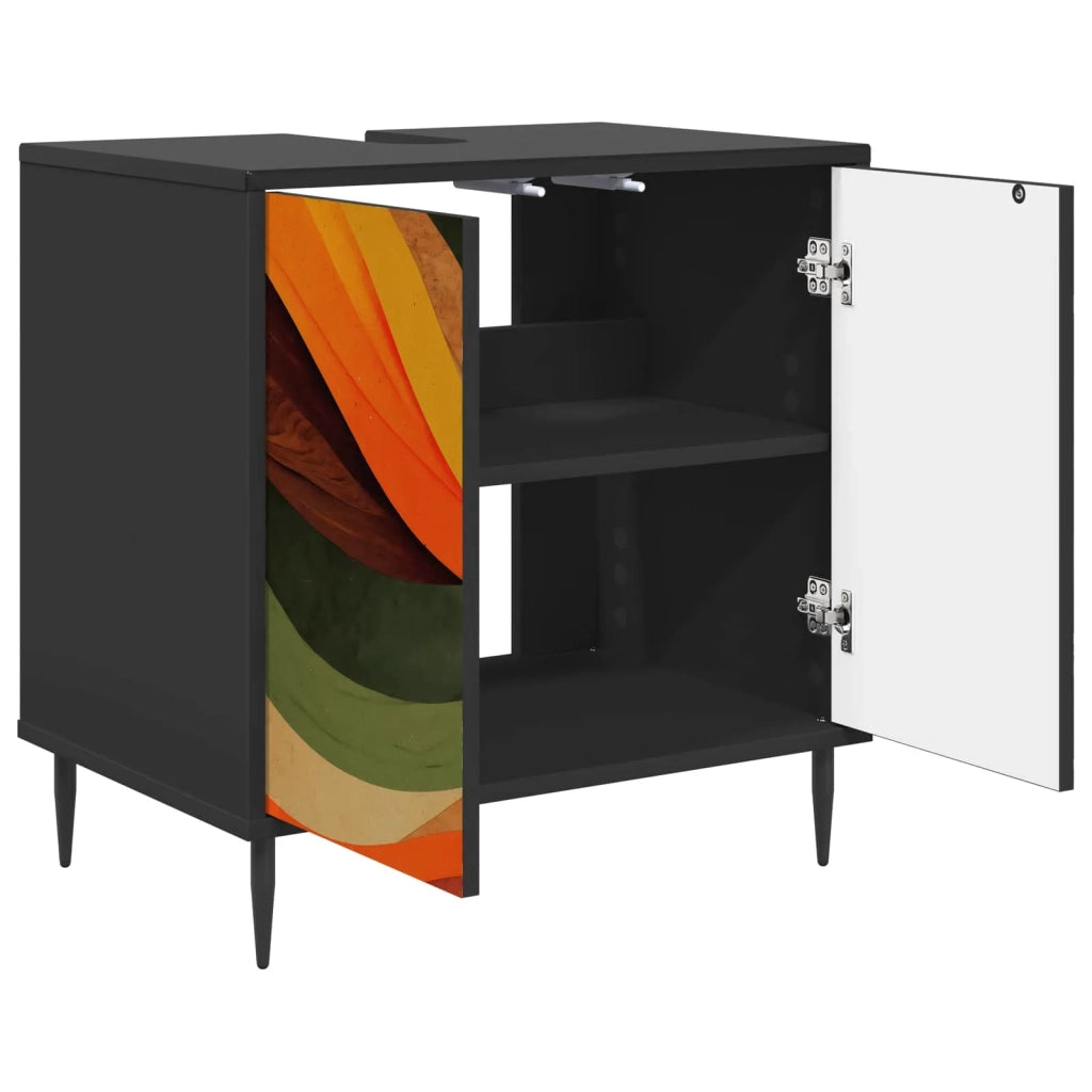 Mobile da Bagno BONN Rovere Nero 60 x 40 x 61 cm 8007421