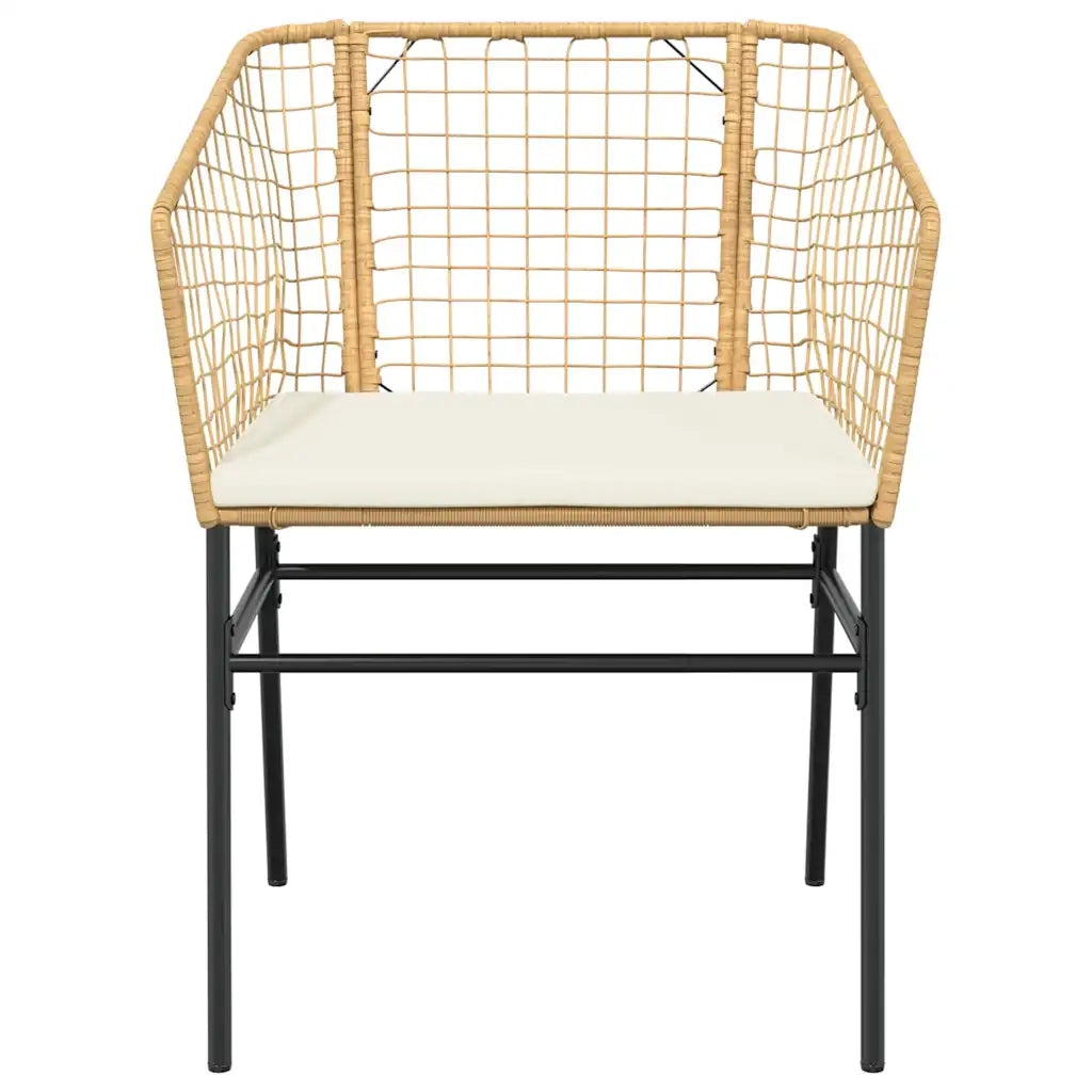 Set da Pranzo da Giardino 5pz | Set Salotto da Giardino con Cuscini Polyrattan Vetro