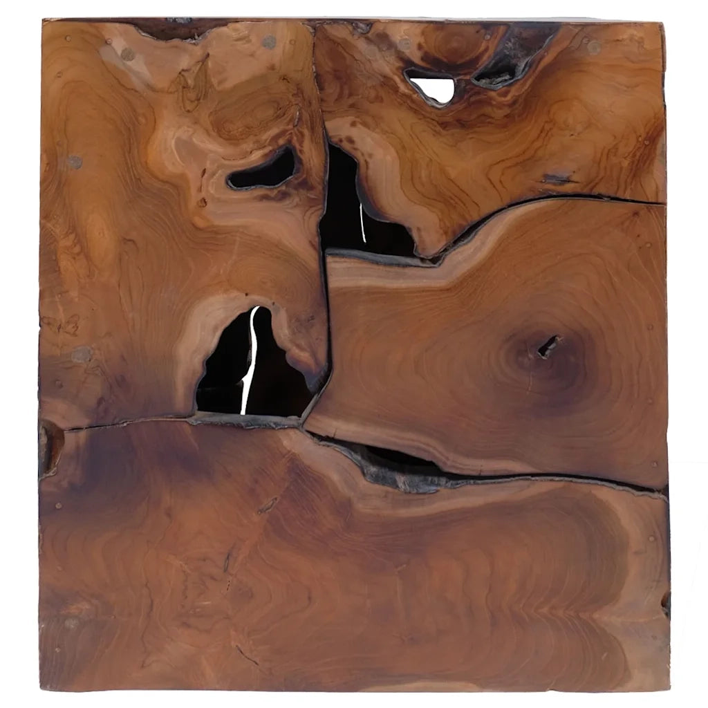 Sgabello Marrone 40x40x45 cm in Legno Massello di Teak 243472