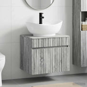 Set di mobili per il bagno Sonoma grigio Legno ingegnerizzato 3404316