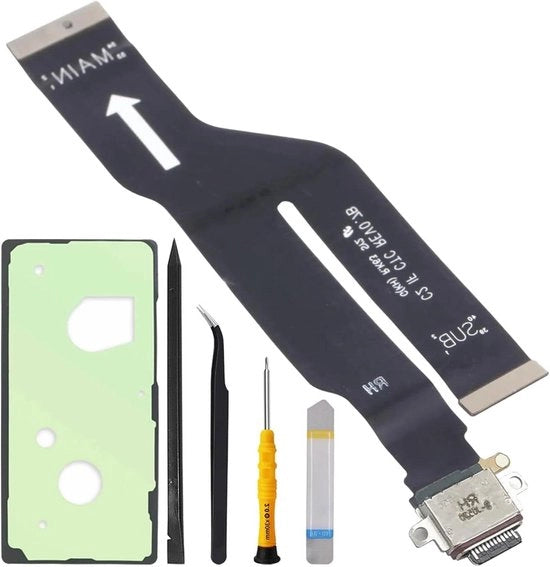 Connettore di Ricarica Dock per Samsung Galaxy Note 20 Ultra 5G - Pannello Flex per Jack Microfono per Galaxy Note 20 Ultra - Incluso Limo per Retro e Strumenti di Montaggio