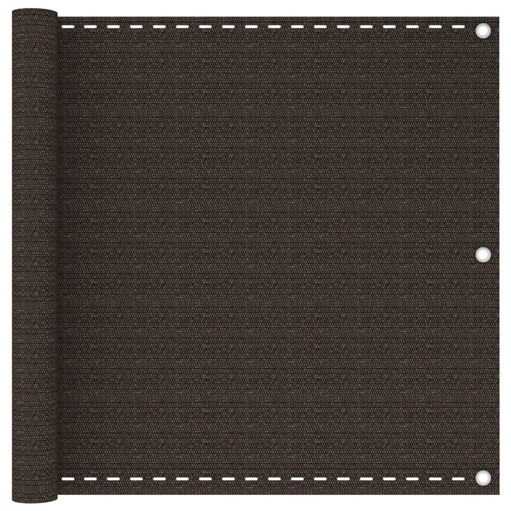 Schermo per balcone parasole protezione privacy 90 x 600 cm HDPE marrone 02_0010245