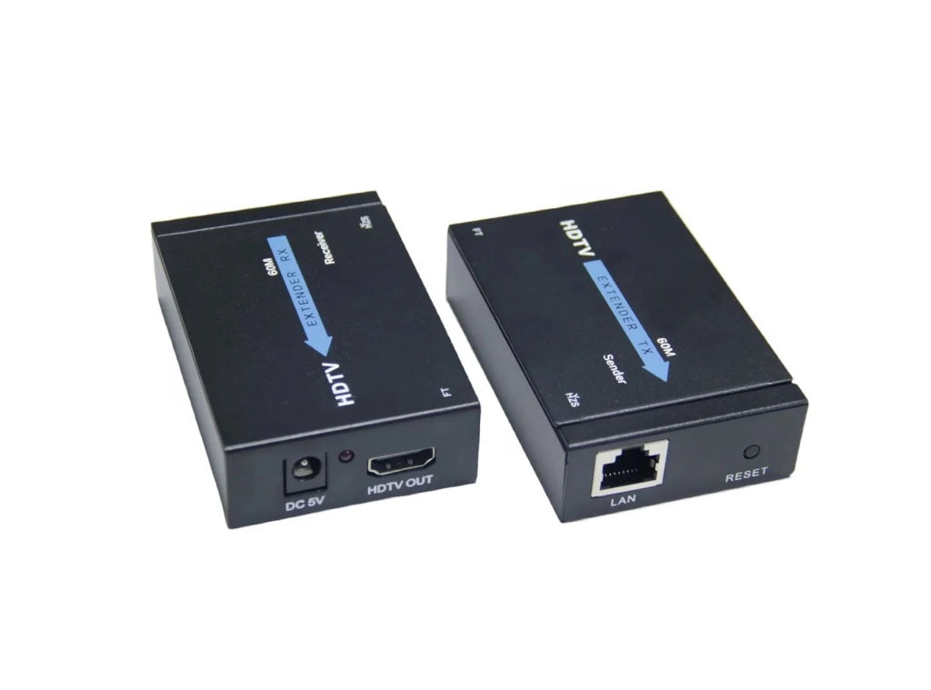 Kit Extender Ricevitore e Trasmettitore HDTV Extender Ethernet Segnale Audio Video HDMI su Cavo Di Rete LAN Over Cat5e Cat6 fino a 60 Metri 1080p